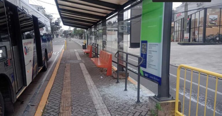 Homem é preso por vandalizar coletivo e depredar pontos de ônibus em São Bernardo