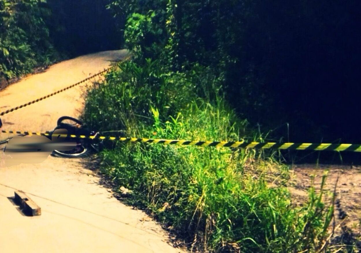 Ciclista foi atingido por disparos feitos por dois homens em uma moto