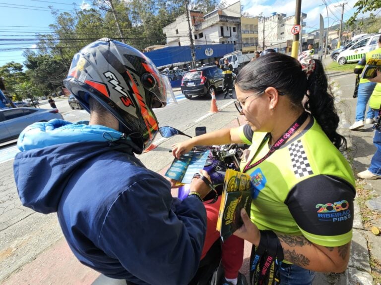 Ribeirão Pires e Detran-SP realizam ação de conscientização para motociclistas