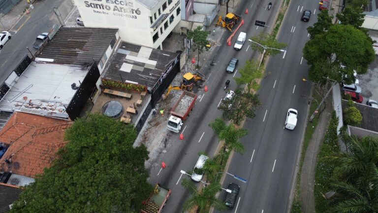 Santo André realiza obras para modernizar Avenida José Antônio de Almeida Amazonas