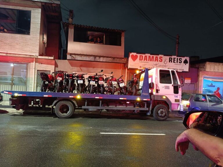 Operação da GCM de Santo André apreende 9 motos, 2 carros  e aplica 14 multas