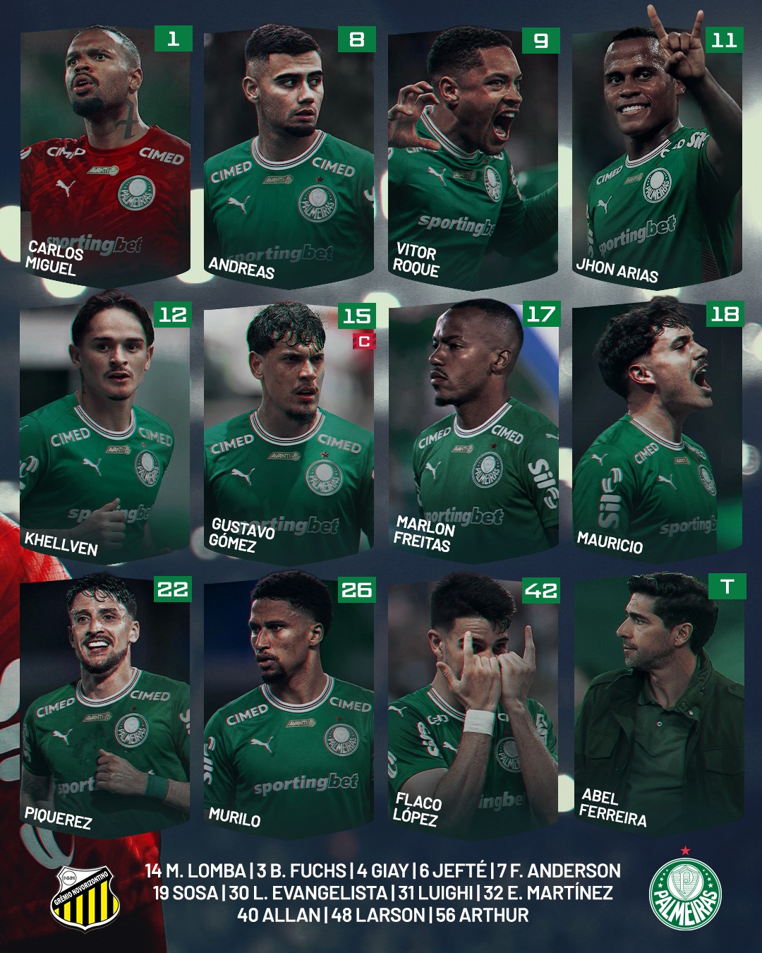 Palmeiras: Com Vitor Roque e Arias, confira o time titular para a final do Paulistão 1 Palmeiras