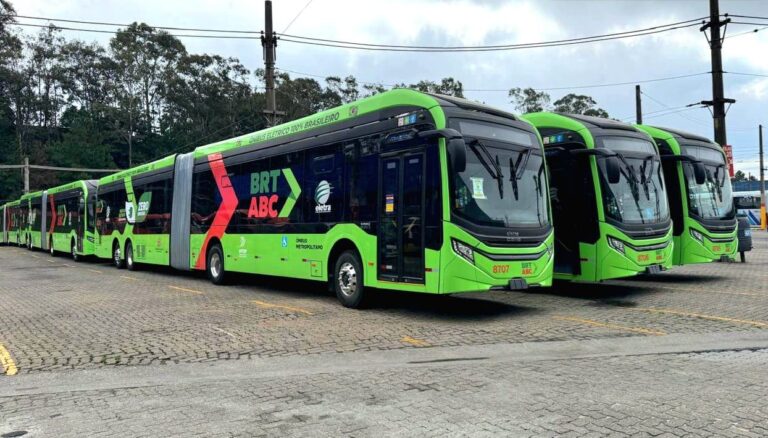 BRT-ABC: Primeiros ônibus elétricos de 21 metros chegam a São Bernardo