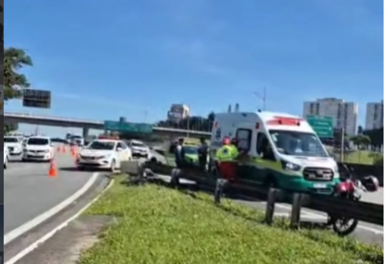 Ciclista morre após ser atropelado por moto na Via Anchieta, em São Bernardo