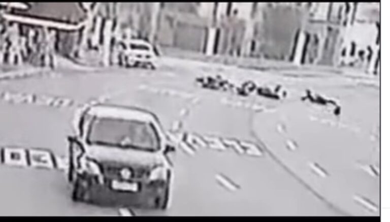 Em S.Bernardo, moto na contramão bate de frente com outra na rotatória na Área Verde, no Assunção