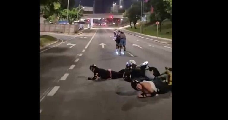 Grupo de patinadores vira sensação na web após registro de queda em avenida de São Bernardo