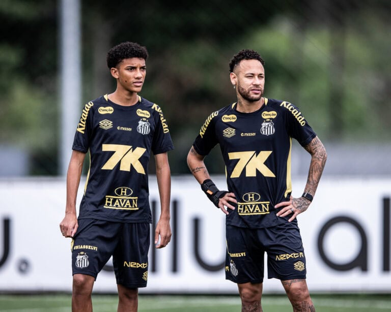 Santos Robinho e Neymar