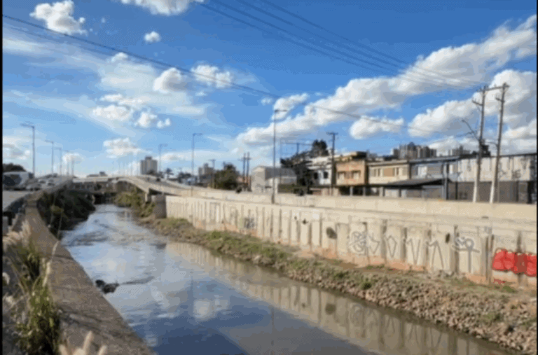 Rio Tamanduateí recebe obras de contenção em Santo André e passará por desassoreamento