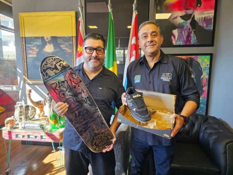 Prefeitura de Ribeirão Pires recebe representantes da Ratus Skate Shop em diálogo sobre o Parque da Juventude