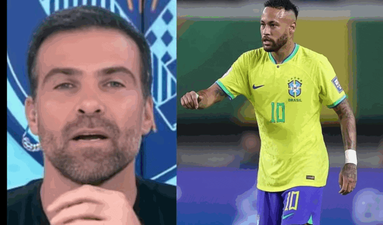 Jornalista Thiago Asmar, o Pilhado, celebra o furo de reportagem após o anúncio oficial do técnico sobre Neymar.