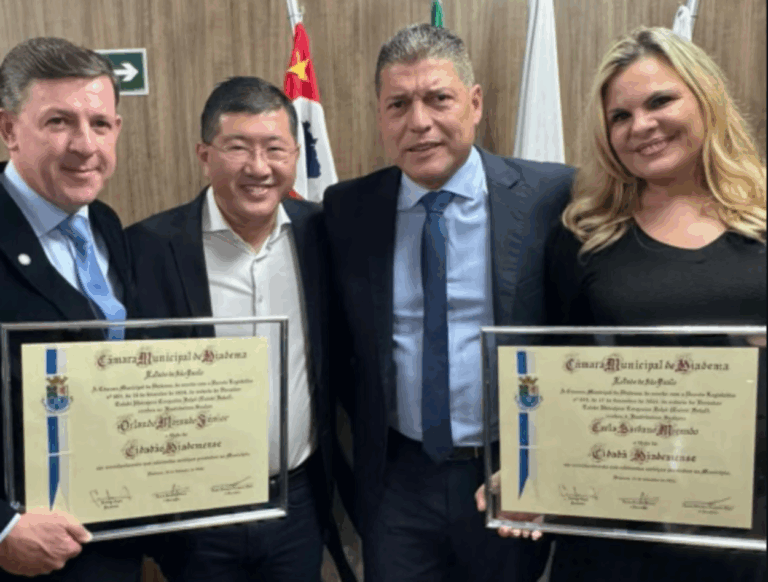 Carla e Orlando Morando recebem Título de Cidadania Diademense em sessão solene