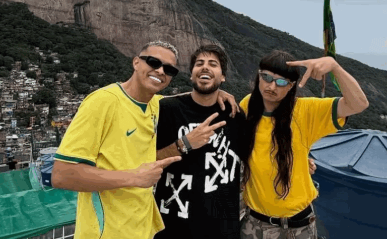 Iae Break, Lucas Frota e Oliver Tree no Rio de Janeiro • Reprodução/@iaebreak