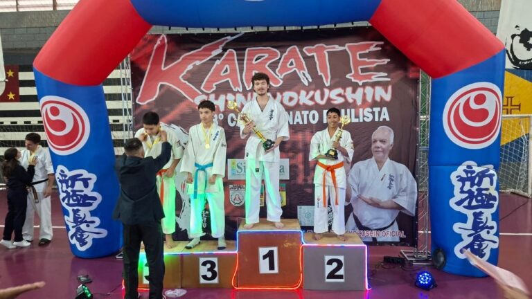 Fábio Teixeira de Lima conquista título paulista de karatê e leva nome de Ribeirão Pires ao pódio