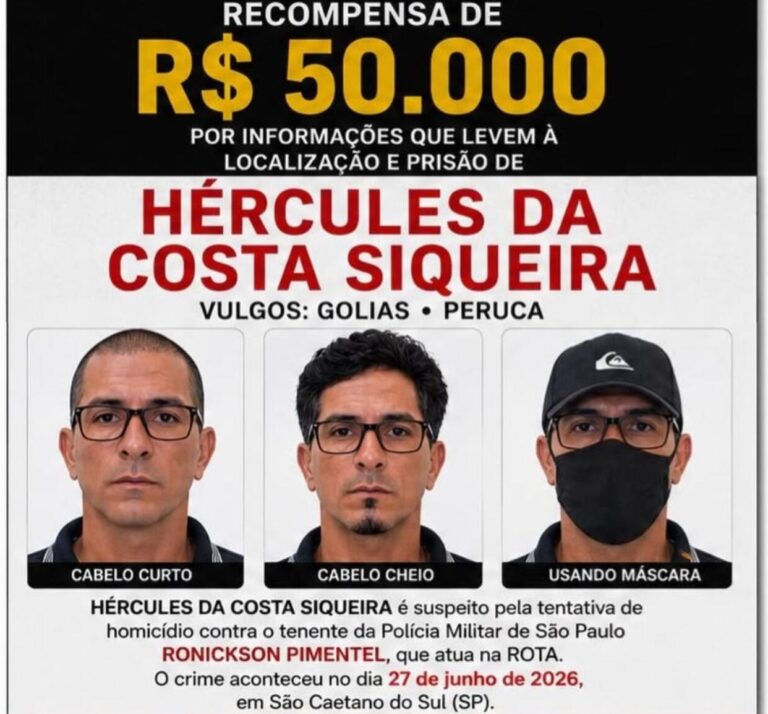 SSP-SP oferece recompensa de R$ 50 mil por informações sobre envolvido em ataque a PM da ROTA