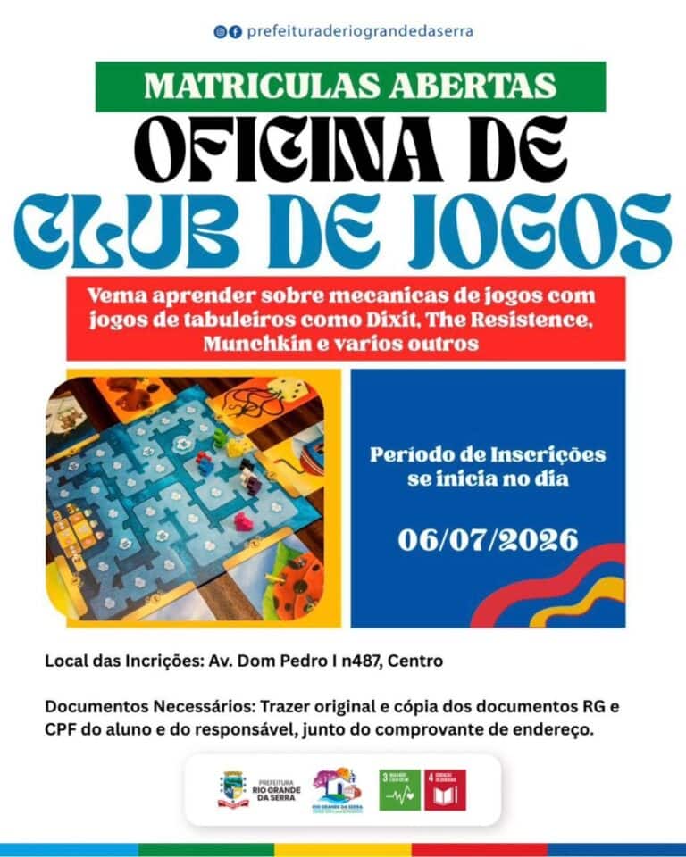 Rio Grande da Serra oferece Oficina de Desenho e de Mangá, além de Clube de Jogos gratuito para a população